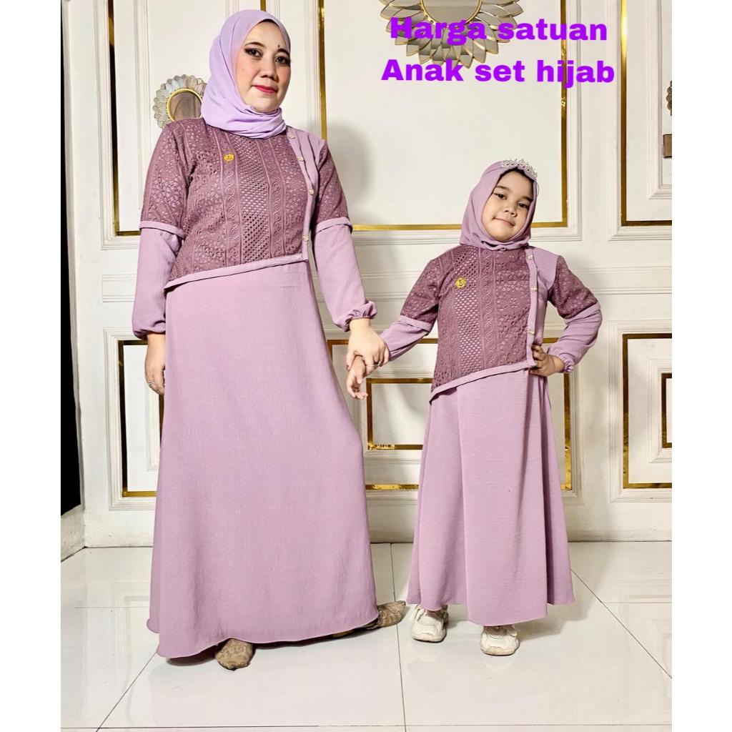 BAJU MUSLIM COUPLE SALSA/BAJU COUPLE IBU DAN ANAK/BAJU PESTA IBU DAN ANAK