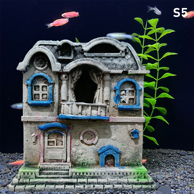 hiasan aquarium rumah classic eropa, rumah classic eropa, dekorasi aquarium rumah, hiasan aquarium r