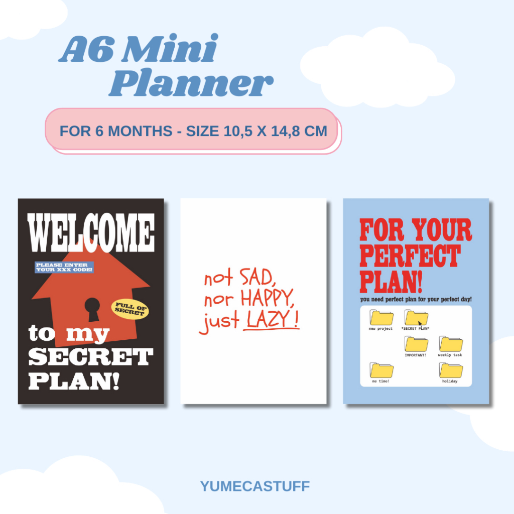 

MINI PLANNER BOOK A6 FOR 6 MONTHS
