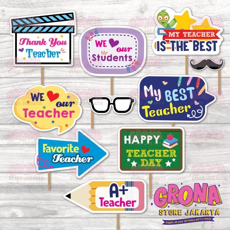 ACC Photobooth Hari Guru 2 / Aksesoris Foto Happ Teacher day / Photo Props Hari Guru