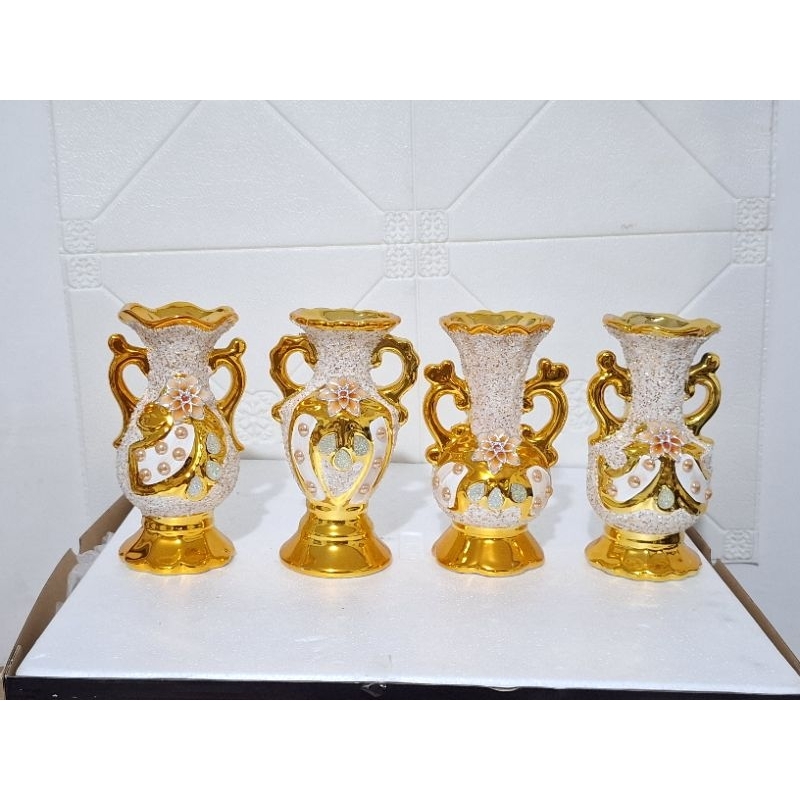 vas guci pot mini keramik glitter mewah FREE BUBBLE