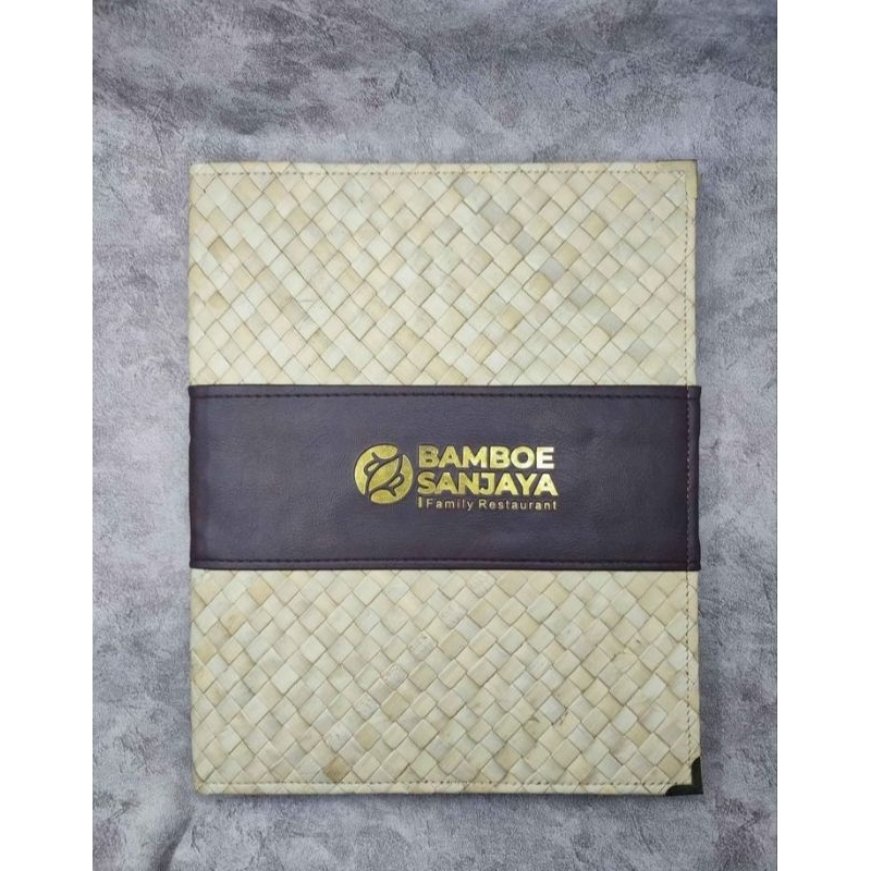 

cover buku menu resto cafe hotel samak pandan costume logo a4