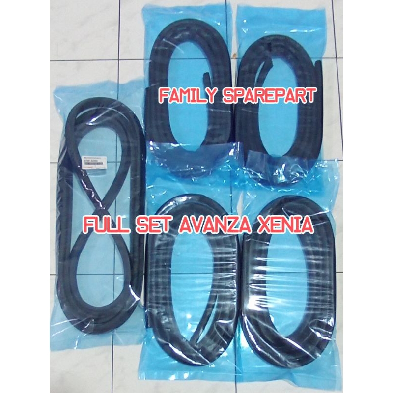 KARET  BALON  KARET BAGASI KARET PEREDAM PINTU MOBIL FULL SET 1 MOBIL TOYOTA AVANZA XENIA 2004-2018 