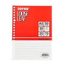 

Loose Leaf Isi Kertas File Binder Joyko A5-50 Lembar Dotted