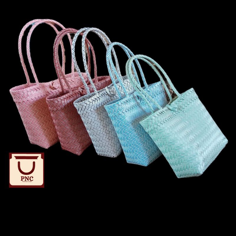 Tas Tali Panjang/ Tas Anyaman Plastik/ Tas Lurik Halus/Tas Magelangan