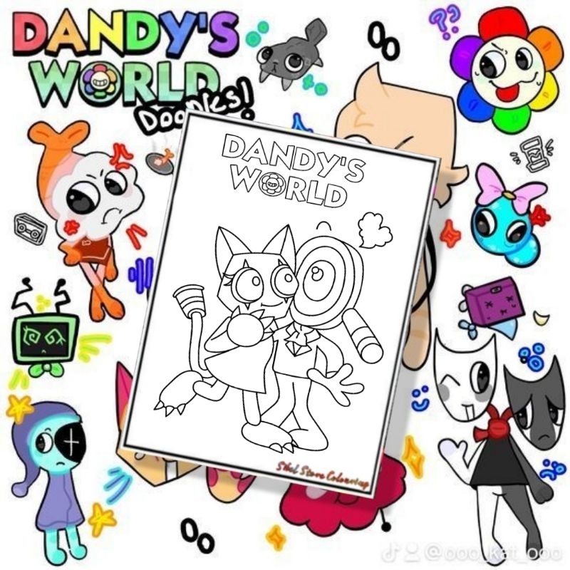 

Kertas Mewarnai Gambar Anak / Kertas Gambar Dandy's World (11 Lembar) Kertas Tebal 160gsm