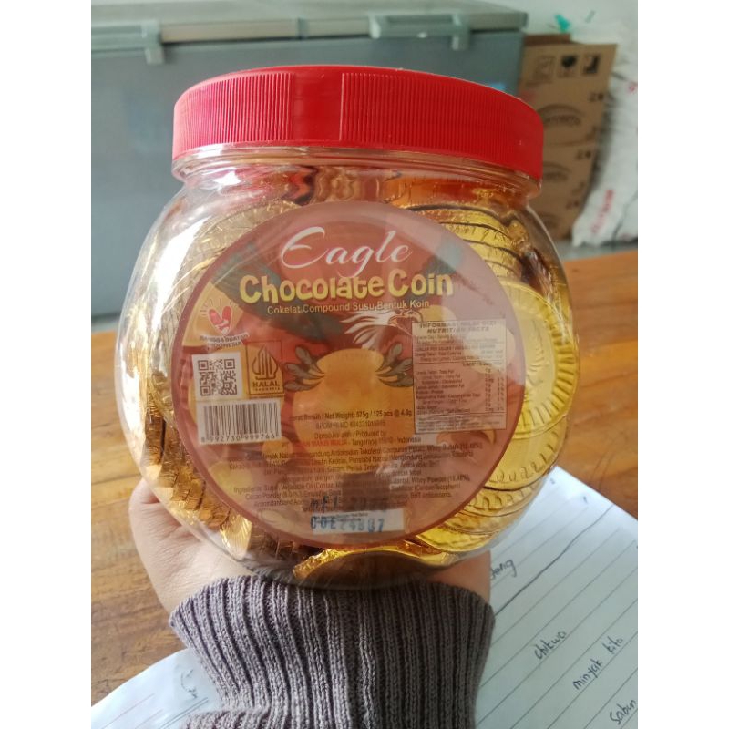 

coklat koin 125 pcs berat 4,6gr