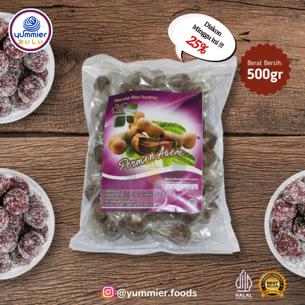 

Permen Gula Asem Tamarind Candy Berkhasiat AF 500 Gram