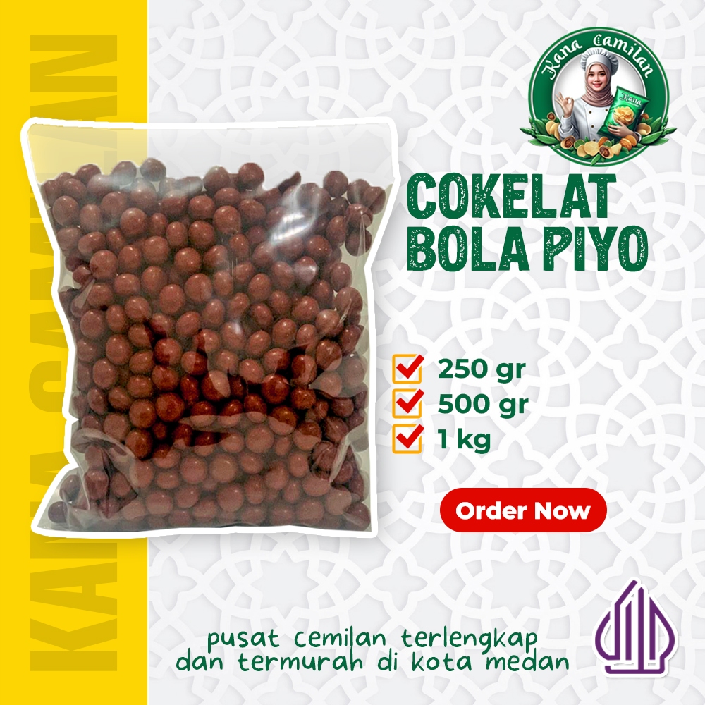 

Bola Coklat Piyo Chacha Kiloan Kana Camilan KC017 Choco Ball Cokelat Biskuit Original Premium