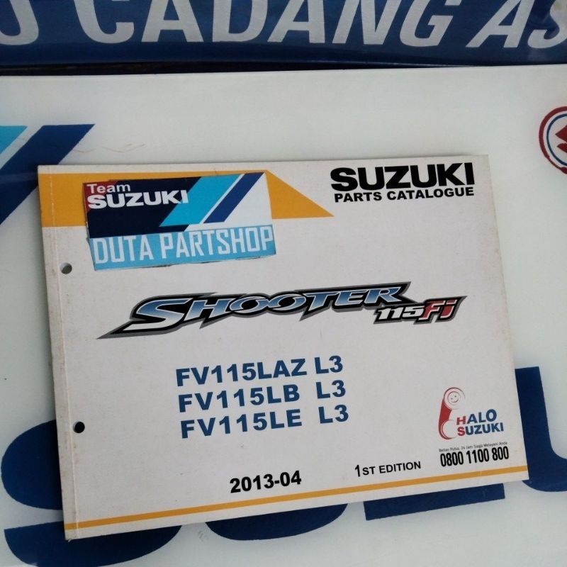 buku katalog motor suzuki shooter smash injeksi original Suzuki asli