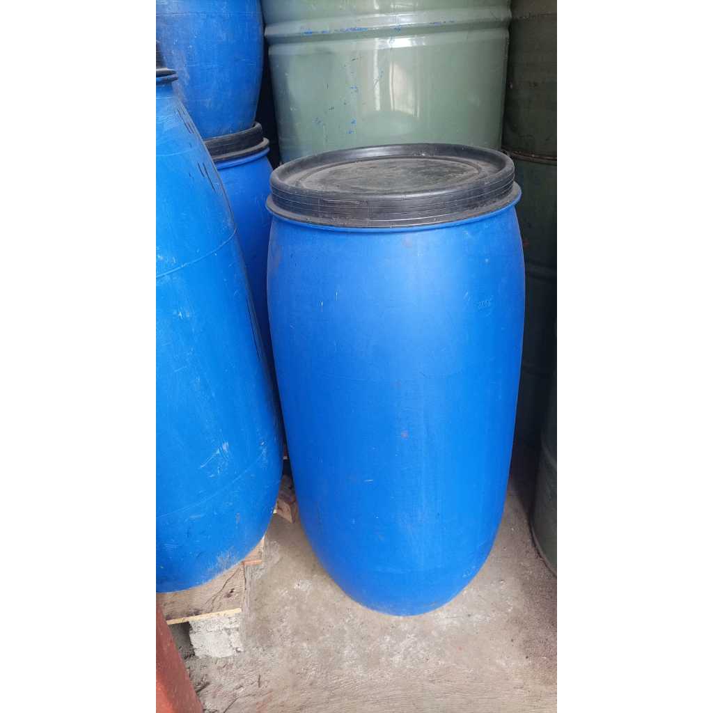 Drum Plastik Bekas / Tong Air 150L 60L / Tong Sampah Bahan Tebal (Termasuk Tutup)
