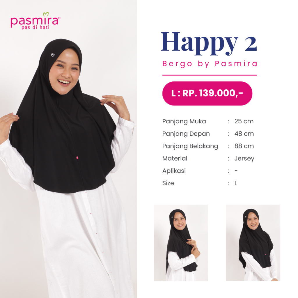 READY JILBAB PASMIRA HAPPY 2 SIZE L TERMURAH