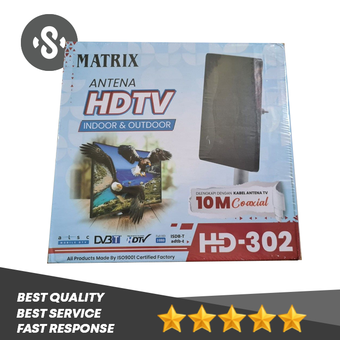 MATRIX ANTENA TV DIGITAL INDOOR DAN OUTDOOR HD302 / HD-302 / HD 302
