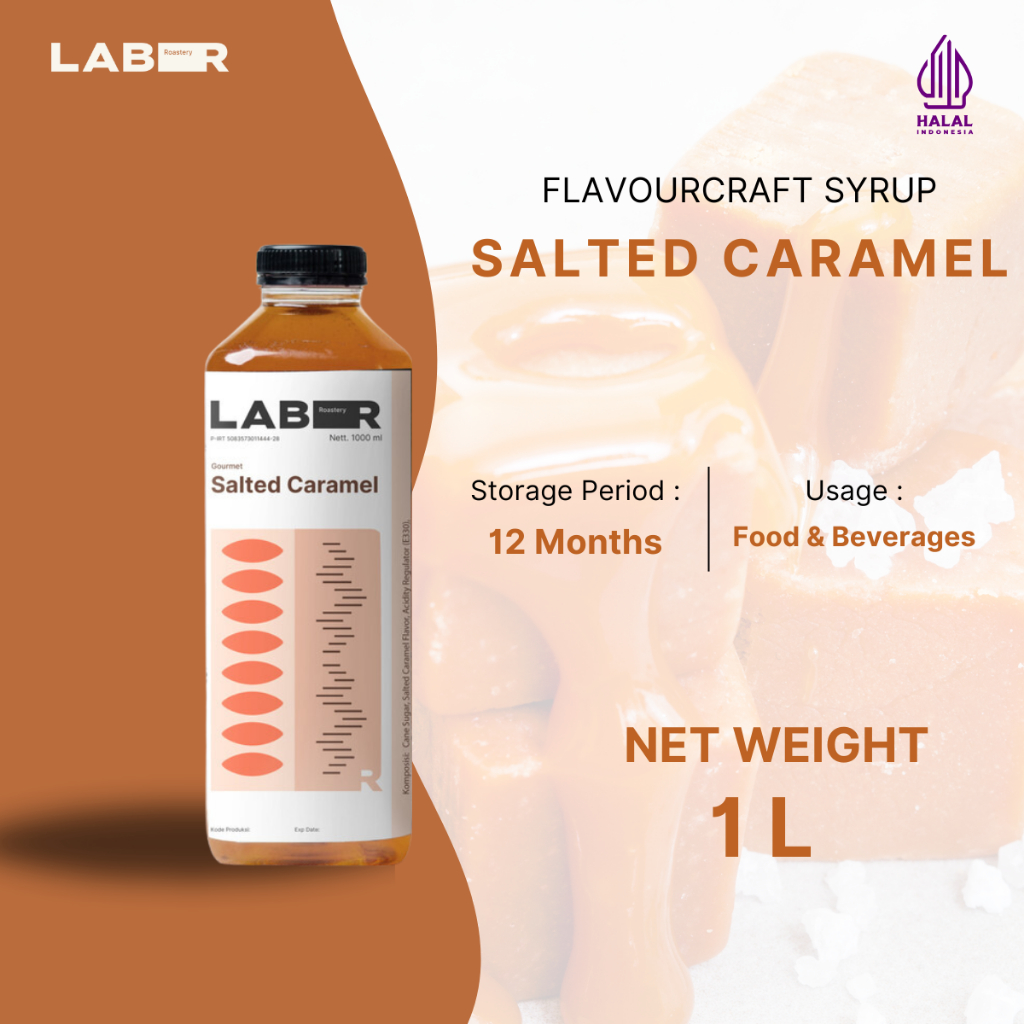 

LABR Salted Caramel Syrup ( Sirup Salted Karamel) 1L