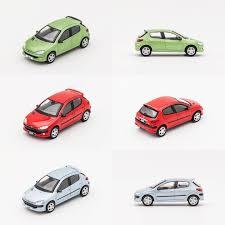 DCT Peugeot 206 1:64 Diecast ni Scale Mobil niatur