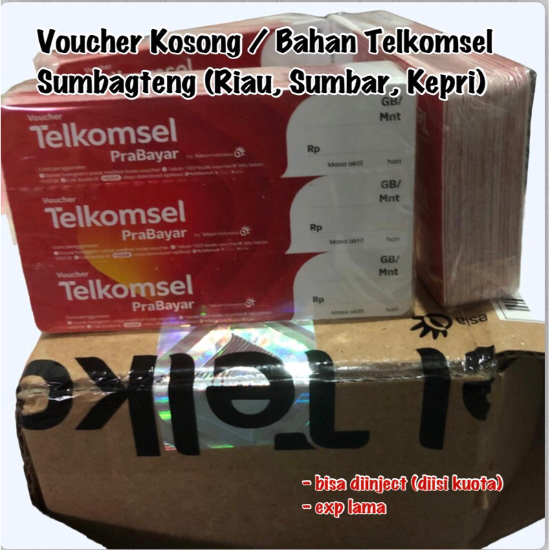 Voucher Kosong Telkomsel Sumbagteng (Riau, Sumbar, Kepri) - 1 ikat = 150 SN - 1/2 ikat = 75 SN