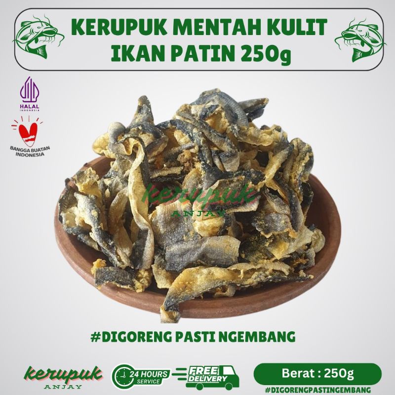 

Kerupuk mentah kulit ikan patin isi 250 gram murah meriah