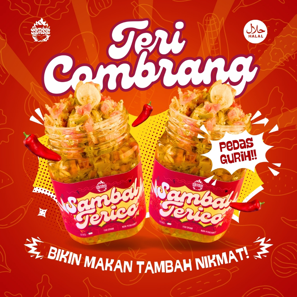 

Sambal Sambal - Teri Combrang Olahan Sambal Pedas Gurih Siap Makan, Banyak Varian Rasa