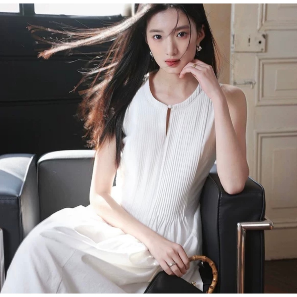 Korea Dress /Casual Dress /Elegant Dress /Putih Dress /Import  D0513
