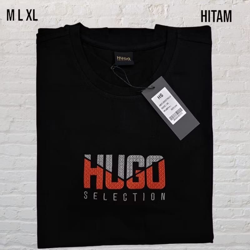 Kaos HUGO SELECTION Spandex Original 100%/kaos oblong HG selection dewasa / baju distro cowok/ t-shi