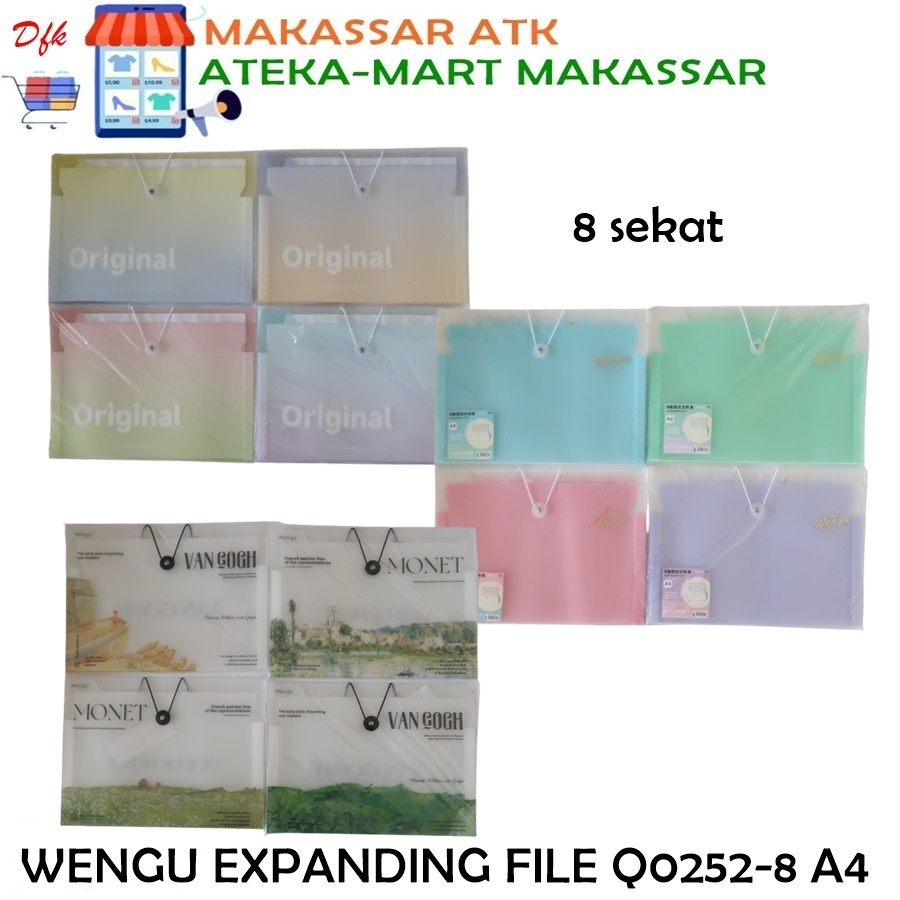 

[1PCS] WENGU EXPANDING FILE Q0262 Q0244 Q0252 8SEKAT UKURAN A4 MAP HARMONIKA
