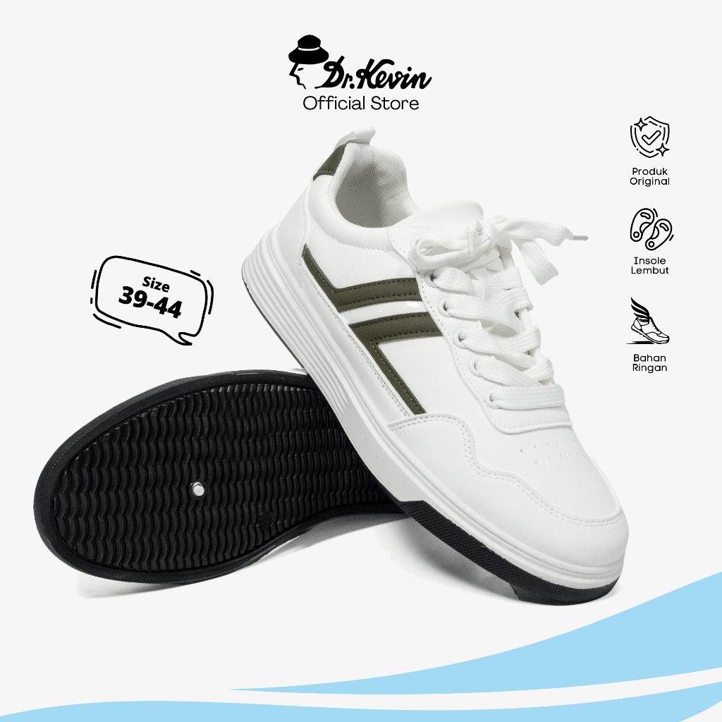 Dr. Kevin Sepatu Sneakers Kasual Pria Kets Kulit 881-007