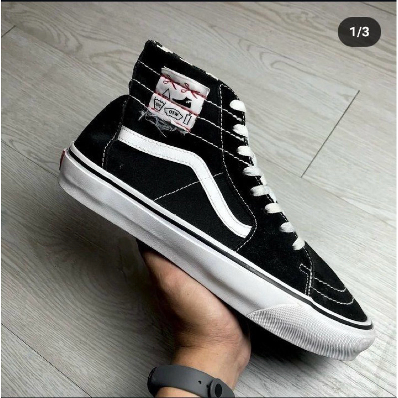 VANS SK8 HI TAPERED DIY BLACK WHITE