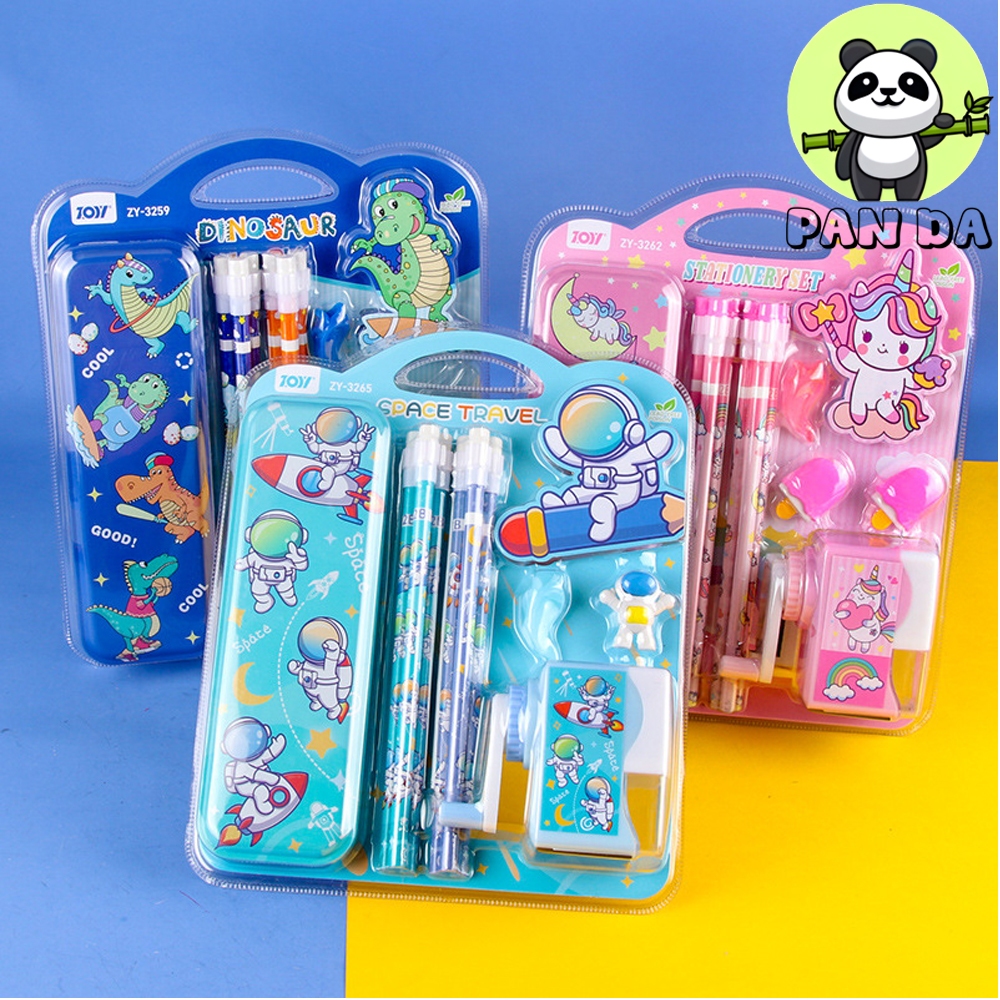 

STATIONERY SET ZY-3262 KOTAK PENSIL ALAT TULIS MENULIS ATK RAUTAN PENCIL SHARPENER PENGHAPUS ERASER