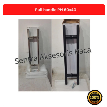 Pull Handle kotak PH DL SQ 802 40x20x600x400 Matt Black/Kombinasi Tarikan Pintu Stainless - PSS+SSS
