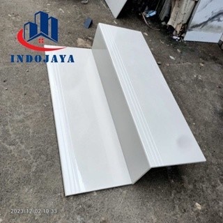 granit tangga putih polos 30x80 30x90 30x100 list keramik / kramik custom ukuran stepnosing plint