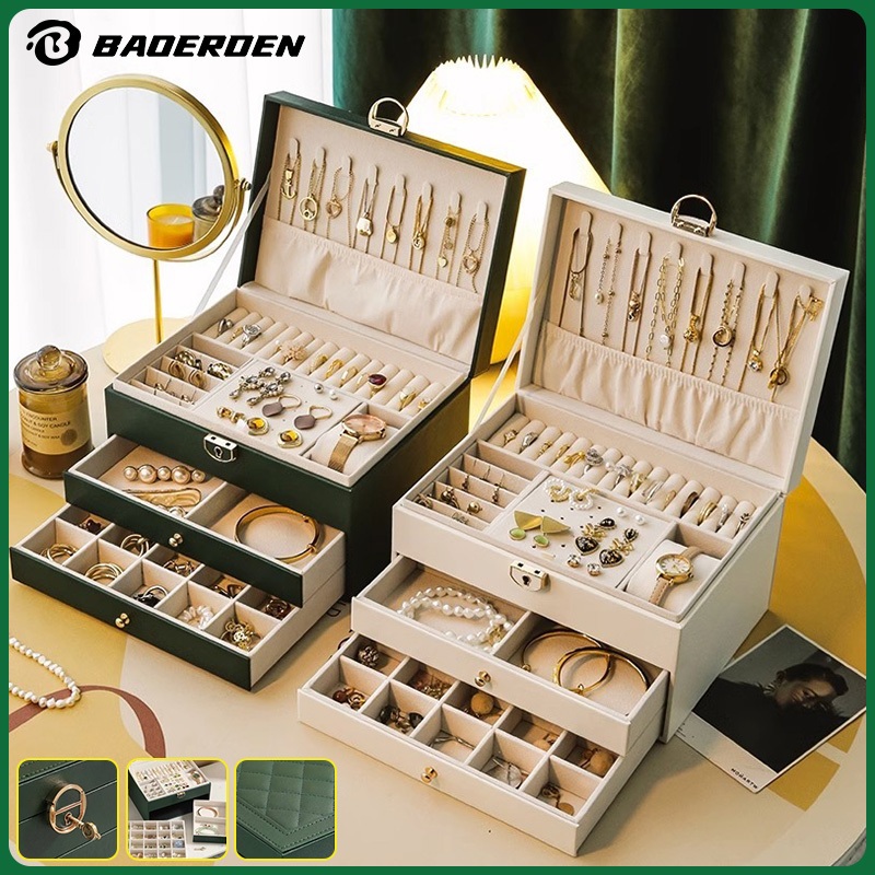 Kotak Perhiasan Jewelry Box Display Penyimpanan Anting rak Kotak Tempat Perhiasan Kotak Cincin Kalun