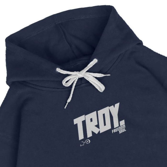 Troy Company Sweater Hoodie Blue Navy Freedom Soul - Hoodie Pria Biru Navy KH 2520