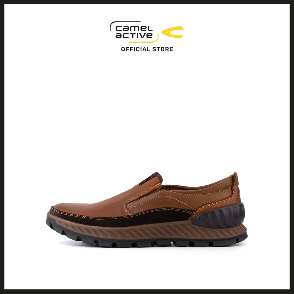 camel active ASHFORD Leather Basic Slip On Shoes Men Coffee 852207-RS1-3