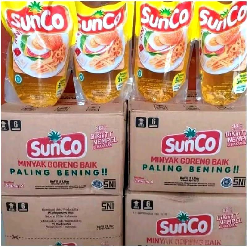 

MINYAK GORENG SUNCO 2L 1 KARTON ISI 6POUCH