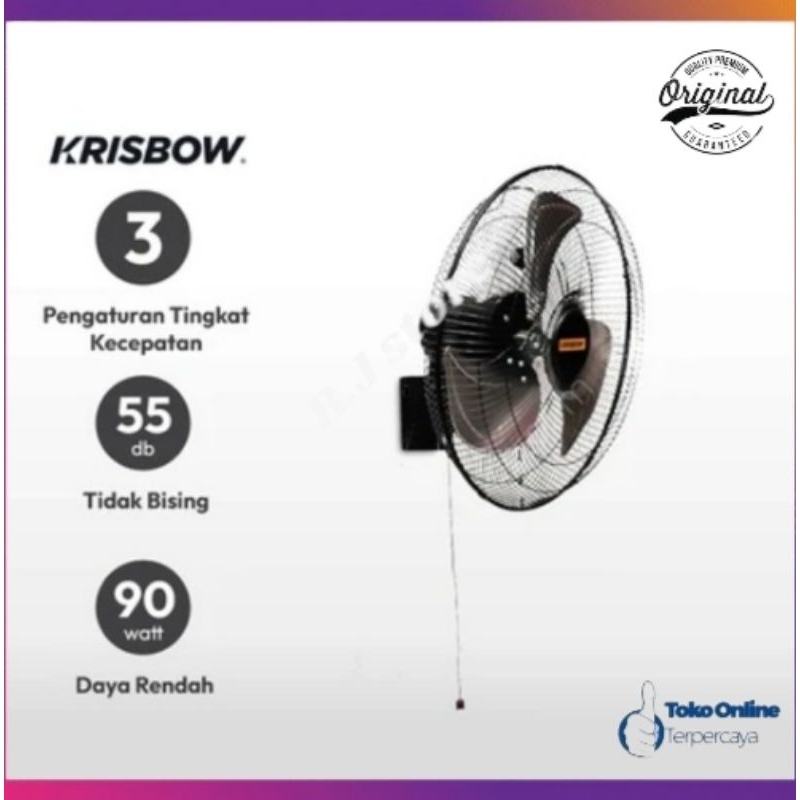 Krisbow 18 Inci Kipas Angin Dinding Industrial 90 Watt/kipas dinding/kipas angin