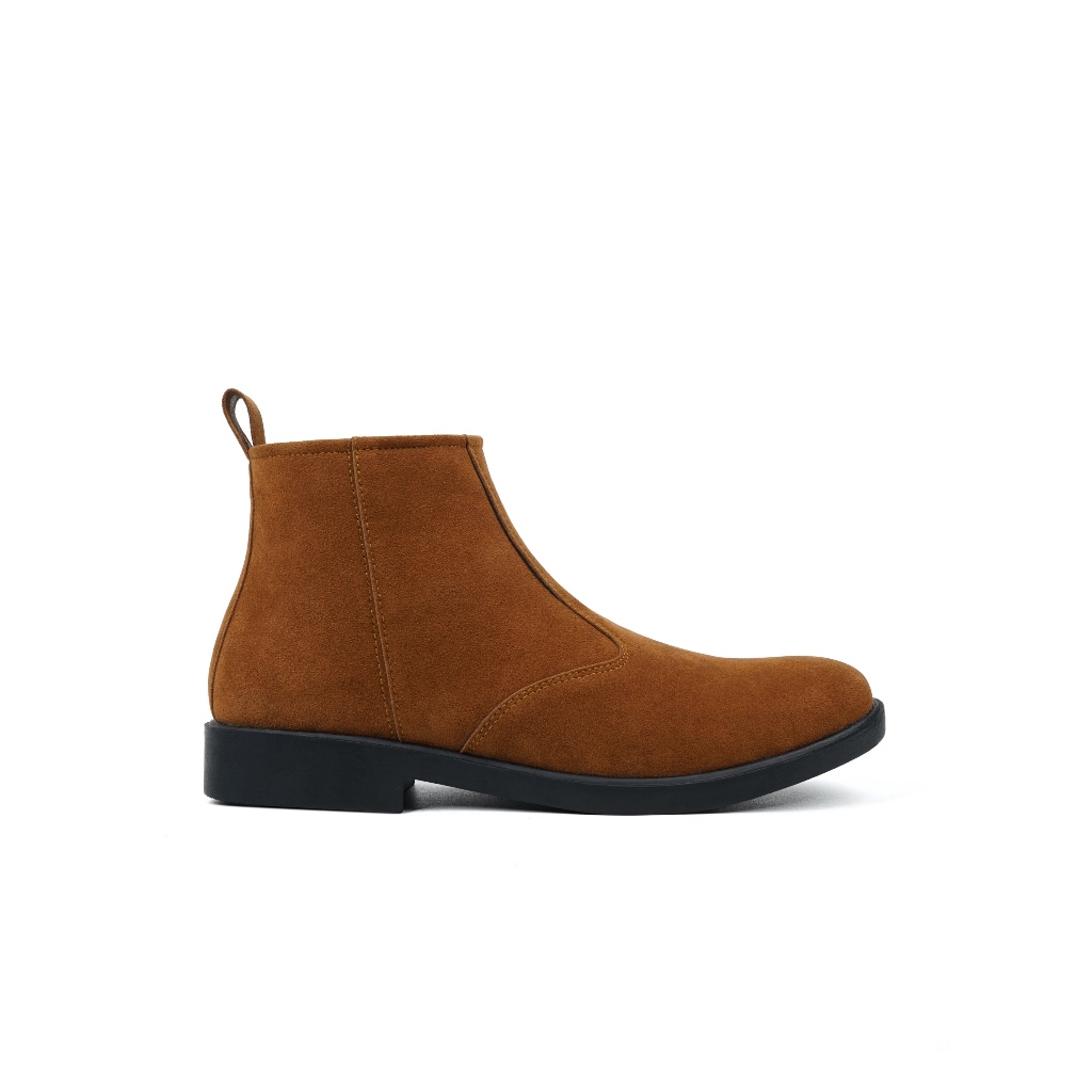 Discount Blackrose Chelsea Zipper Boots Sepatu Boots Pria Chocolate Brown Suede Formal And Casual