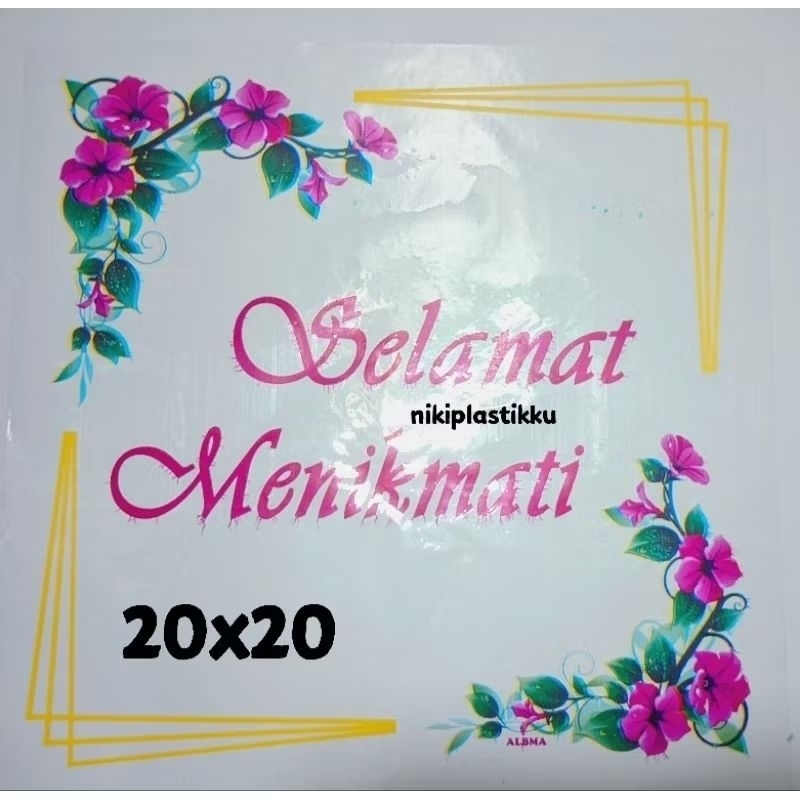 Plastik Selamat Menikmati Uk 20x20 Samir Selamat Makan isi 50 Lembar