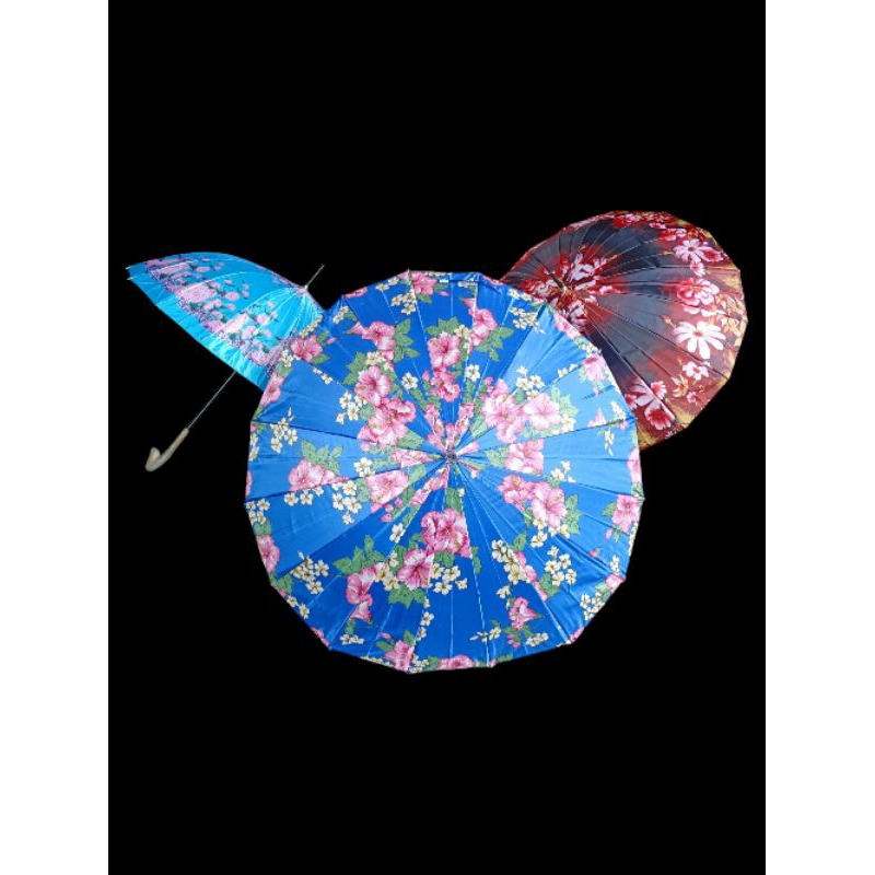 payung bunga / payung hosanna / payung satin / payung 16 jari / payung motif