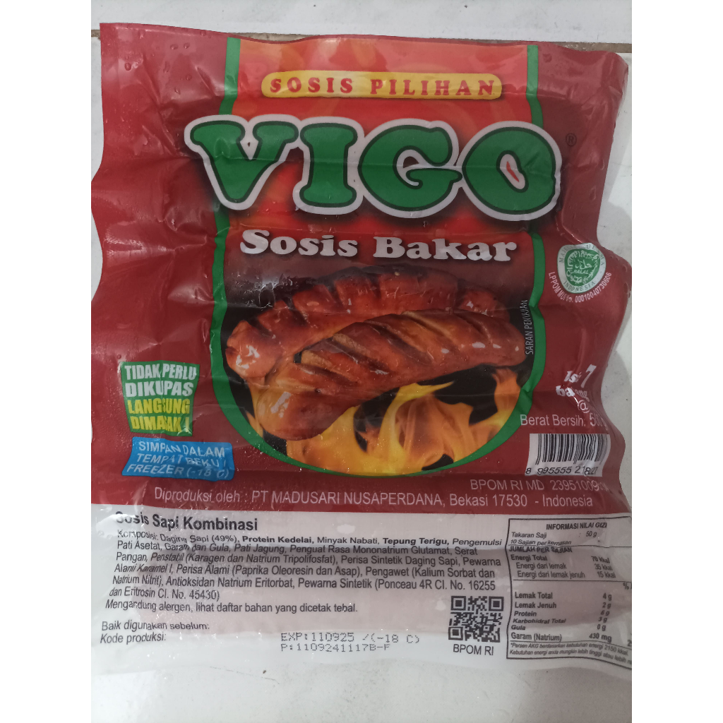 

Vigo Sosis Bakar Jumbo 500gr isi 7