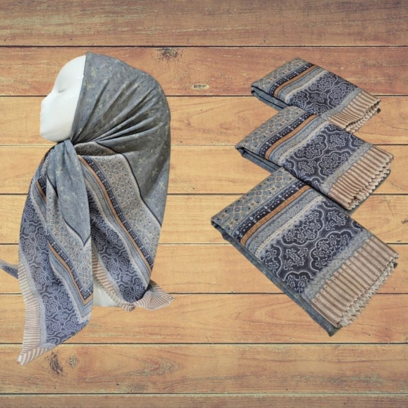 Kerudung Segi Empat voal motif .Termurah Denai Voal Motif Premium Terbaru