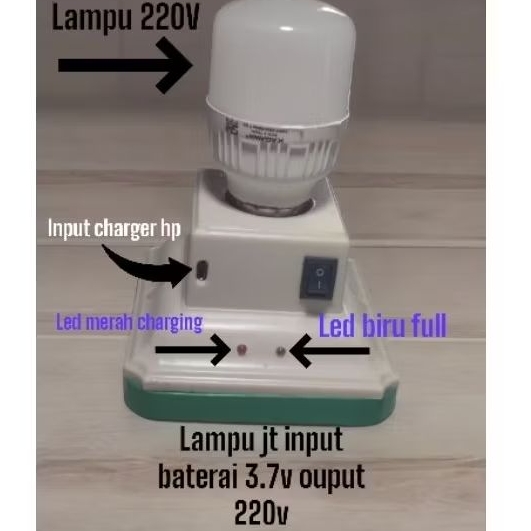 lampu emergancy lampu jt lampu DC 3.7volt to AC 220volt (joule thief) jt irit