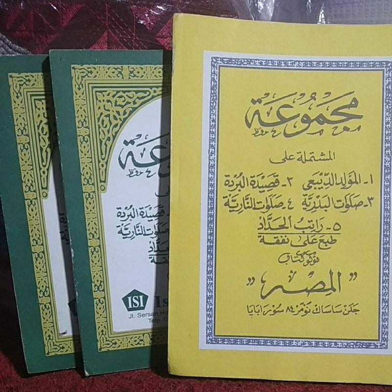 buku majmu maulid diba' burdah saku