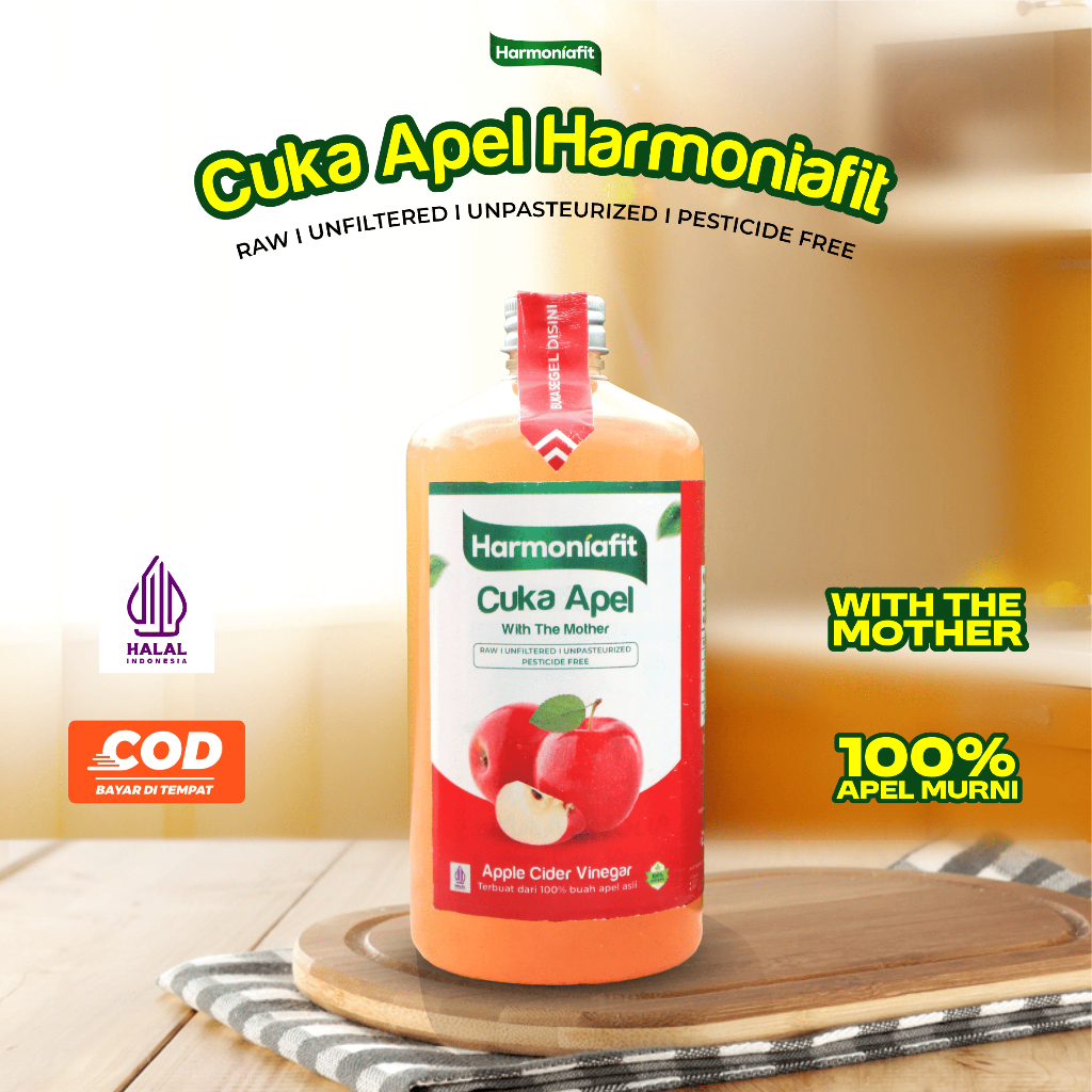 

CUKA APEL ORIGINAL ORGANIK 250ML / APPLE CIDER VINEGAR BRAGG / APPLE CIDER VINEGAR WITH THE MOTHER