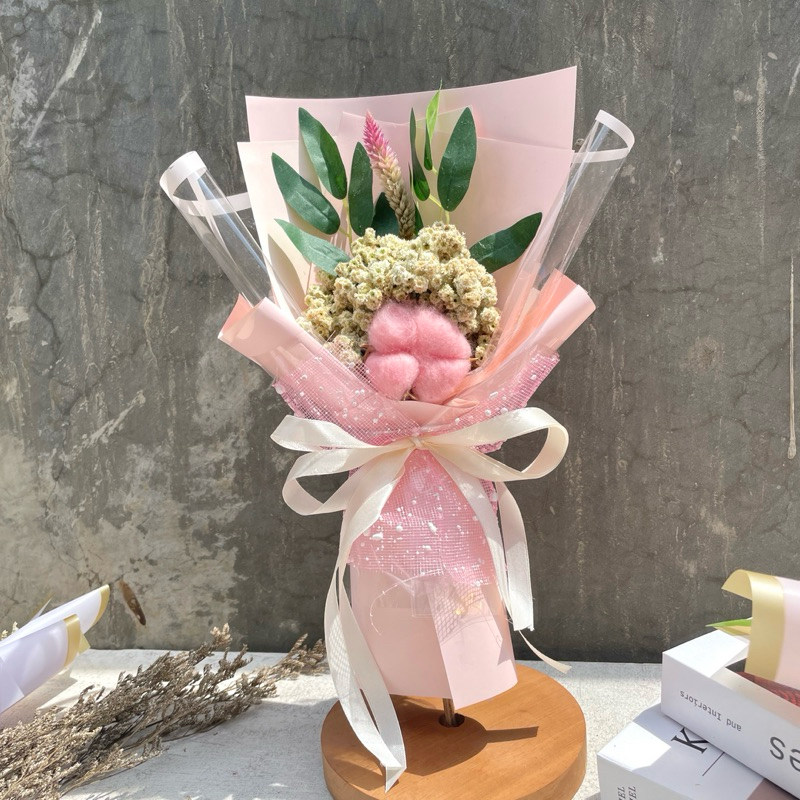 buket bunga Edelweis | buket bunga kapas | buket artificial