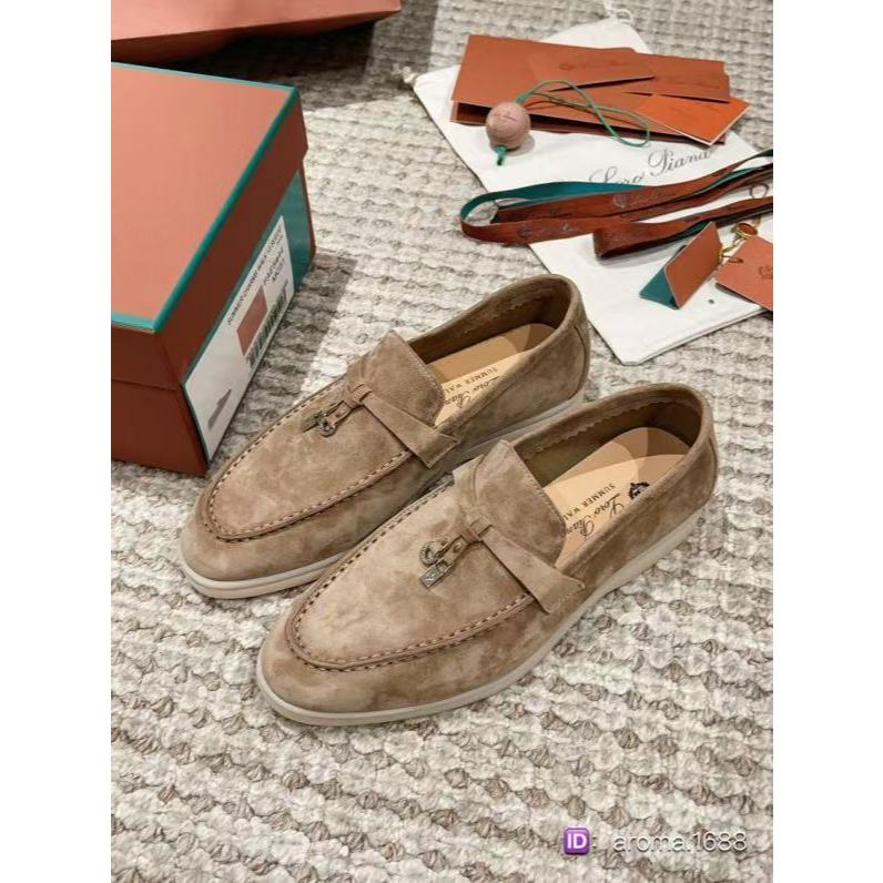 Loro Piana LP loafers klasik sepatu lembut kulit lembut biasa