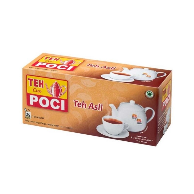 

Teh Cap Poci dengan rasa Vanila dan Original 25 x 2 gram