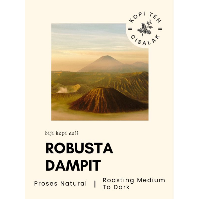

Kopi Robusta Dampit Natural 100gram