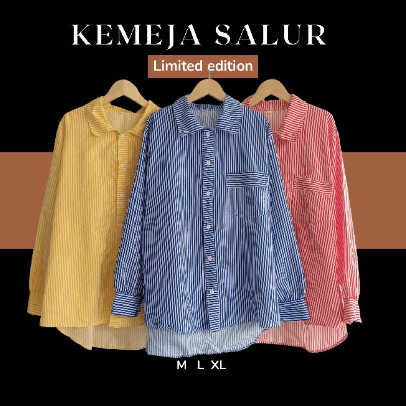 Y&A KEMEJA OVERSIZE /KEMEJA SALUR / KEMEJA UNISEX