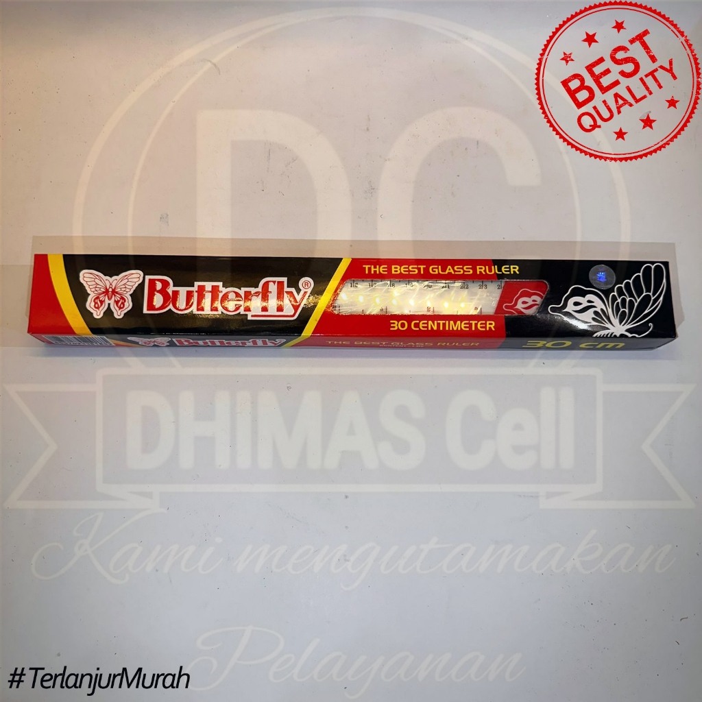 

Penggaris Butterfly 30cm/ Penggaris Bening/ Penggaris Plastik