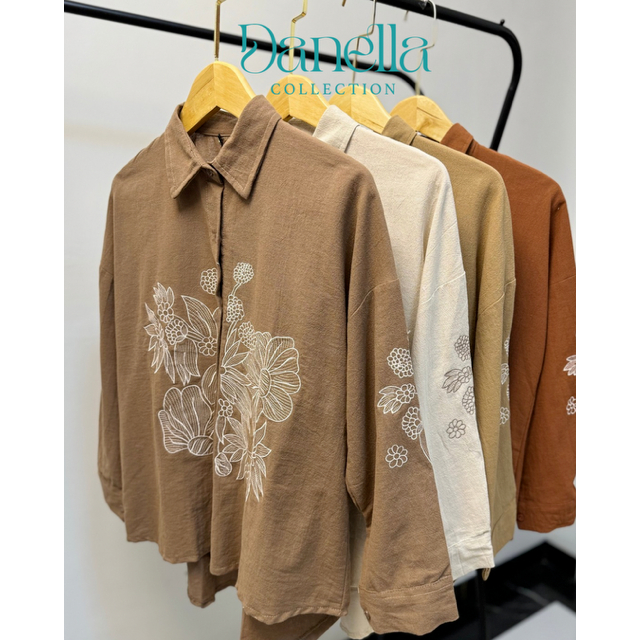 Sana Linen Top | Atasan Wanita - Kemeja Linen - Blouse Linen